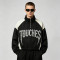 Patchwork Rhinestone Stand Collar Crop Jacket | Half Zip Gothic Letter Color Block Sonic-Wear Jacket | Custom Streetwear