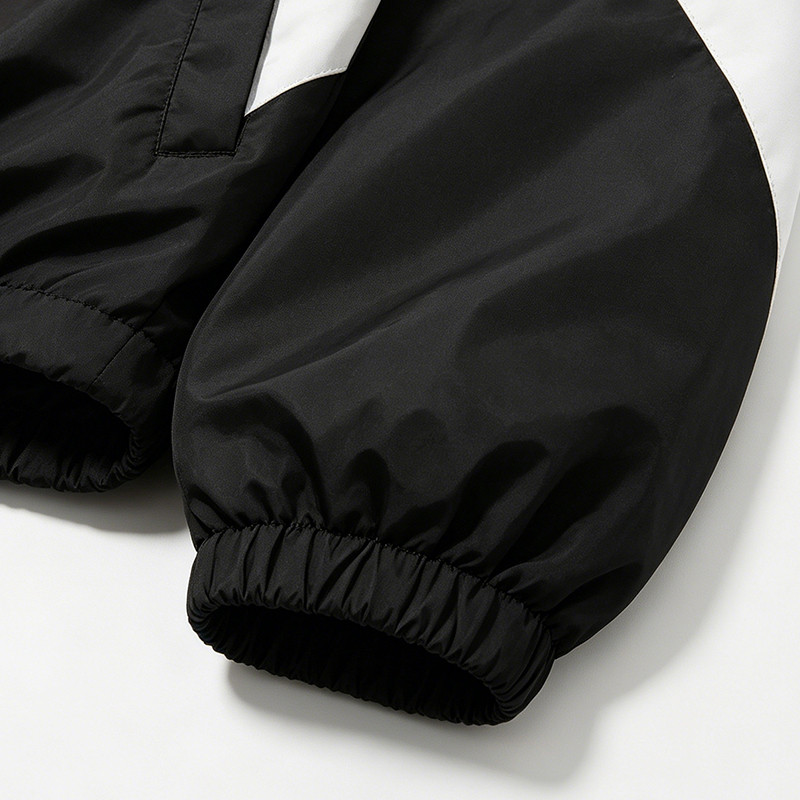 Patchwork Rubber Screen Print Hooded Jacket