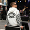 Screen Print Checkerboard Patchwork Hooded Jacket | Sonic-Wear Half Zip Jacket | OEM Streetwear