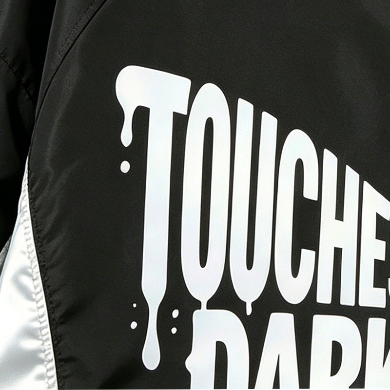 Patchwork Reflective Print Hooded Jacket