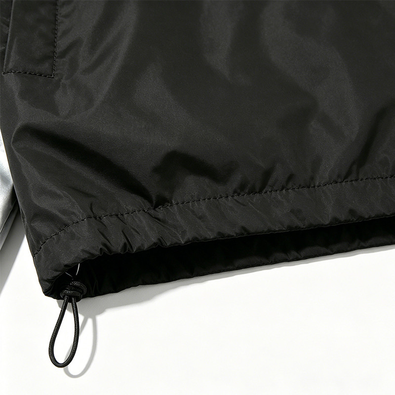Patchwork Reflective Print Hooded Jacket