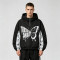 Patchwork Reflective Print Hooded Jacket | Sonic-Wear Butterfly Drip Graphic Jacket | Streetwear Manufacturer