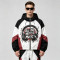 Color Block Patchwork DTG Print Headphone Graphic Hooded Jacket | Sonic-Wear Street Jacket | Custom Streetwear