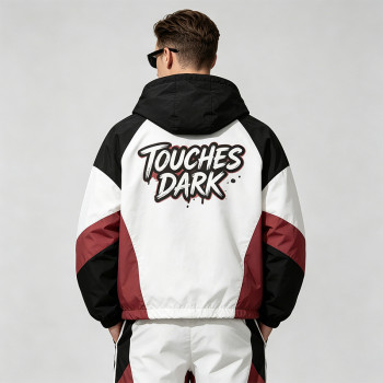 Color Block Patchwork DTG Print Headphone Graphic Hooded Jacket | Sonic-Wear Street Jacket | Custom Streetwear