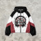 Color Block Patchwork DTG Print Headphone Graphic Hooded Jacket | Sonic-Wear Street Jacket | Custom Streetwear