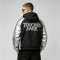Black Silver Color Block Patchwork Rhinestone Hooded Jacket | Sonic-Wear Spider Graphic Jacket | Streetwear Manufacturer