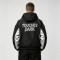 Patchwork Guitar Rhinestone Sonic-Wear Hooded Jacket | Black Silver Color Block Cropped Jacket | OEM Streetwear