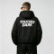 Patchwork Screen Print Cropped Drawstring Street Jacket | 90s Retro Graphic Hooded Jacket | Custom Streetwear