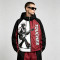Color Block Patchwork Screen Print Guitar Monkey Hooded Jacket | Sonic-Wear Streetwear | Streetwear Manufacturer