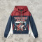 Color Block Patchwork DTG Print Hooded Jacket | Vintage Guitar Star Graphic Sonic-Wear | Streetwear Manufacturer