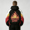 Screen Print Patchwork Sonic-Wear Jacket | Color Block Hooded Guitar Graphic Jacket | Custom Streetwear