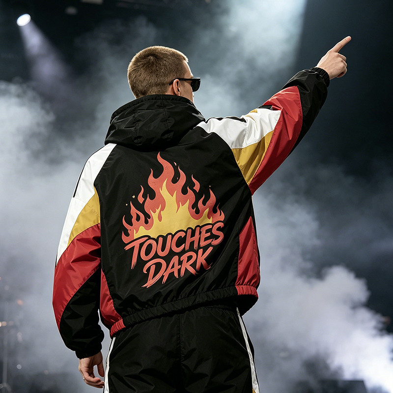 Screen Print Patchwork Sonic-Wear Jacket