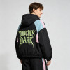 Patchwork DTG Screen Print Anime Hooded Jacket | Color Block Graphic Jacket | Custom Streetwear