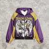 Patchwork Screen and DTG Print Anime Hooded Jacket | Color Block Streetwear | Custom Streetwear