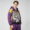 Patchwork Screen and DTG Print Anime Hooded Jacket | Color Block Streetwear | Custom Streetwear