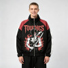 Patchwork Anime Graphic Screen Print Windbreaker | Color Block Streetwear Zip Up Jacket | Custom Streetwear