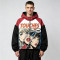 Screen Print Color Block Patchwork Jacket | Anime Pop Art Hooded Streetwear | Clothing Manufacturer