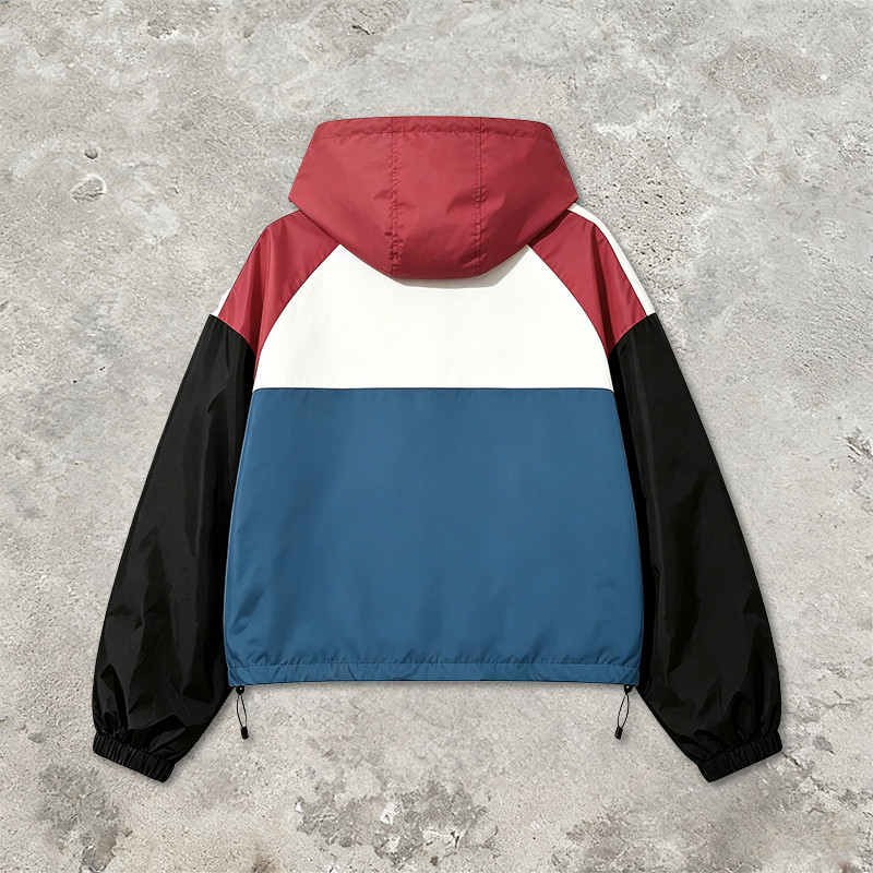 Patchwork Screen Print Applique Anime Girl Jacket
