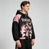 Screen DTG Print Patchwork Anime Hooded Jacket | Cropped Streetwear Jacket | Custom Streetwear Manufacturer