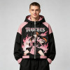 Screen DTG Print Patchwork Anime Hooded Jacket | Cropped Streetwear Jacket | Custom Streetwear Manufacturer