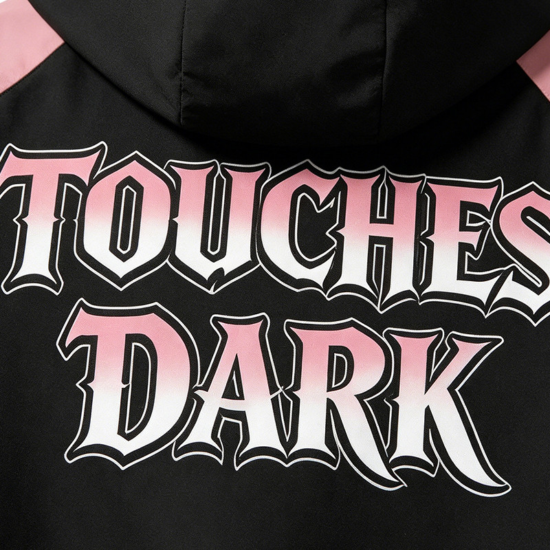 Screen DTG Print Patchwork Anime Hooded Jacket
