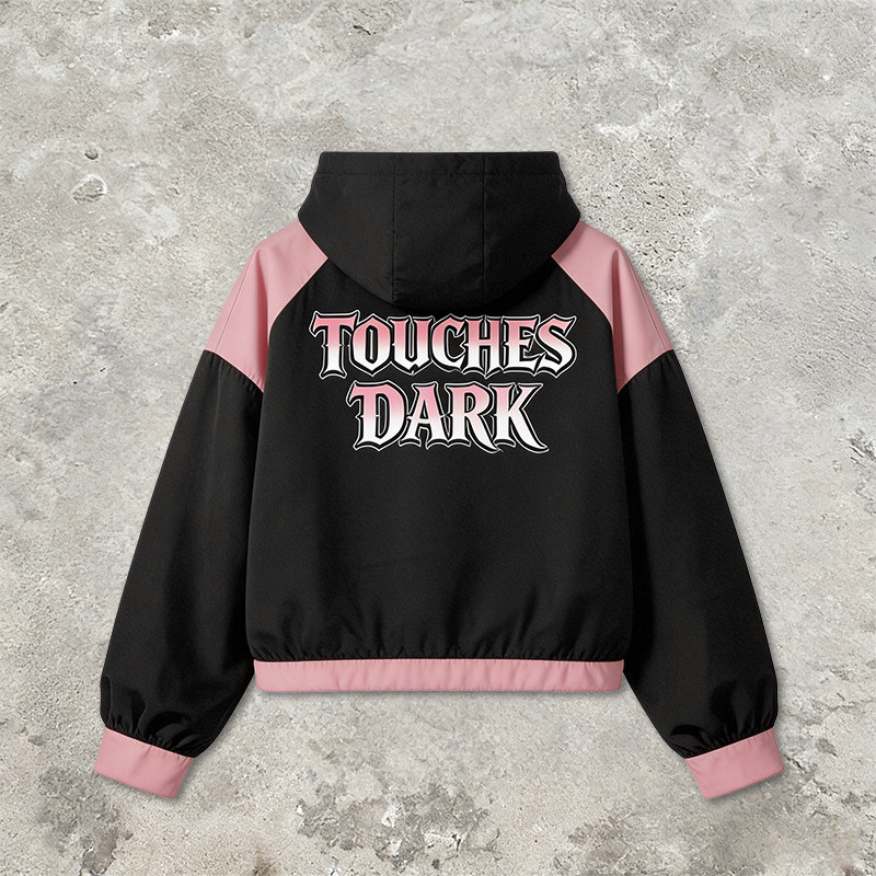 Screen DTG Print Patchwork Anime Hooded Jacket