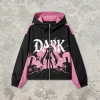 Screen Print Color Block Patchwork Anime Jacket | Hooded Zip Up Streetwear Jacket | Custom Streetwear