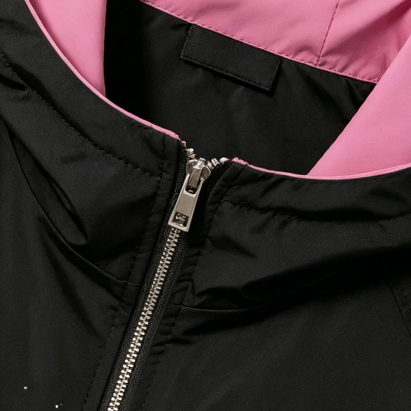 Screen Print Color Block Patchwork Anime Jacket