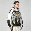Screen Print Patchwork Anime Graphic Hooded Jacket | Color Block Streetwear Jacket | Custom Streetwear