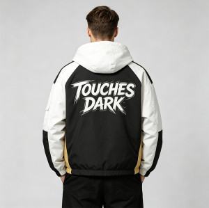 Screen Print Patchwork Anime Graphic Hooded Jacket | Color Block Streetwear Jacket | Custom Streetwear