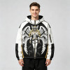Screen Print Patchwork Anime Graphic Hooded Jacket | Color Block Streetwear Jacket | Custom Streetwear