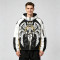 Screen Print Patchwork Anime Graphic Hooded Jacket | Color Block Streetwear Jacket | Custom Streetwear