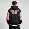 Screen Print Color Block Patchwork Anime Jacket | Gothic Cartoon Hooded Windbreaker | Custom Streetwear