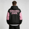 Screen Print Color Block Patchwork Anime Jacket | Gothic Cartoon Hooded Windbreaker | Custom Streetwear