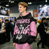 Screen Print Color Block Patchwork Anime Jacket | Gothic Cartoon Hooded Windbreaker | Custom Streetwear