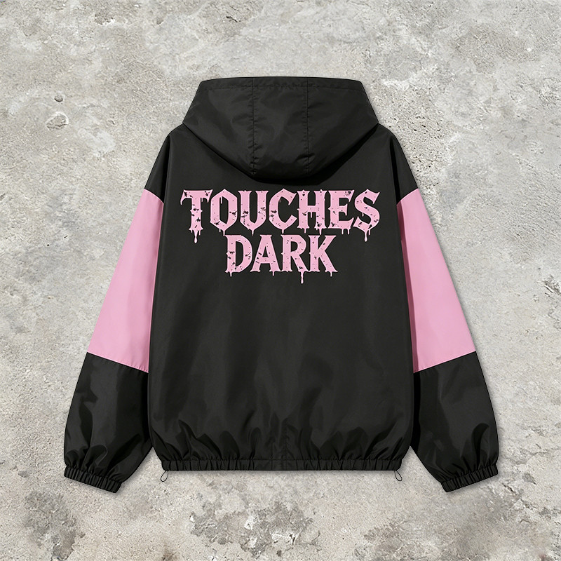 Screen Print Color Block Patchwork Anime Jacket