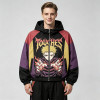 Patchwork Color Block Screen Anime Print Jacket |Hooded Windbreaker Jacket | Custom Streetwear Manufacturer