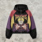 Patchwork Color Block Screen Anime Print Jacket |Hooded Windbreaker Jacket | Custom Streetwear Manufacturer