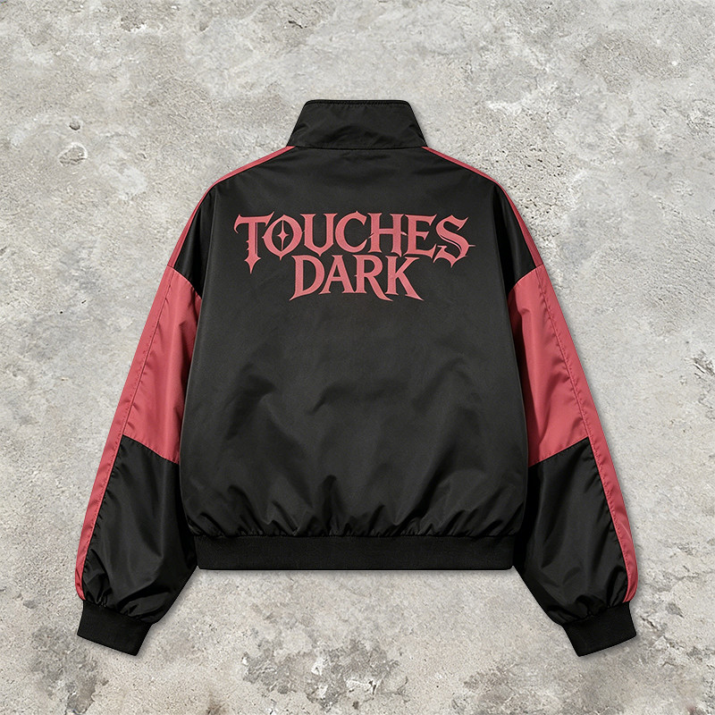 Screen Print Color Block Patchwork Anime Jacket