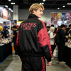 Screen Print Color Block Patchwork Anime Jacket | Gothic Cartoon Zip Up Jacket | Custom Streetwear