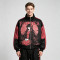 Screen Print Color Block Patchwork Anime Jacket | Gothic Cartoon Zip Up Jacket | Custom Streetwear