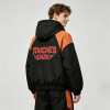 Applique Patchwork Hooded Jacket | Anime Dragon Graphic Zip Up Coat | Custom Streetwear Manufacturer