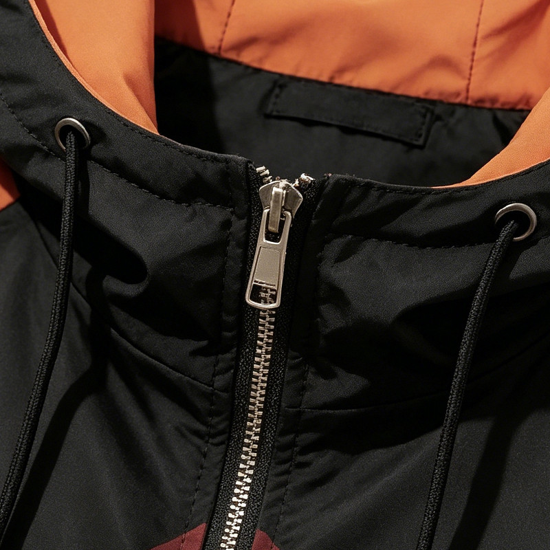 Applique Patchwork Hooded Jacket