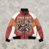 Screen Print Patchwork Color Block Jacket | Anime Graphic Stand Collar Jacket | Custom Streetwear