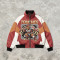 Screen Print Patchwork Color Block Jacket | Anime Graphic Stand Collar Jacket | Custom Streetwear