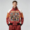 Screen Print Patchwork Color Block Jacket | Anime Graphic Stand Collar Jacket | Custom Streetwear