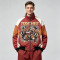 Screen Print Patchwork Color Block Jacket | Anime Graphic Stand Collar Jacket | Custom Streetwear