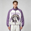 Screen Print Color Block Patchwork Anime Jacket | Cropped Windbreaker | Custom Streetwear Manufacturer