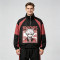 Patchwork Screen Print Rubber Print Anime Jacket | Color Block Half Zip Windbreaker | Custom Streetwear