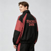 Patchwork Screen Print Rubber Print Anime Jacket | Color Block Half Zip Windbreaker | Custom Streetwear
